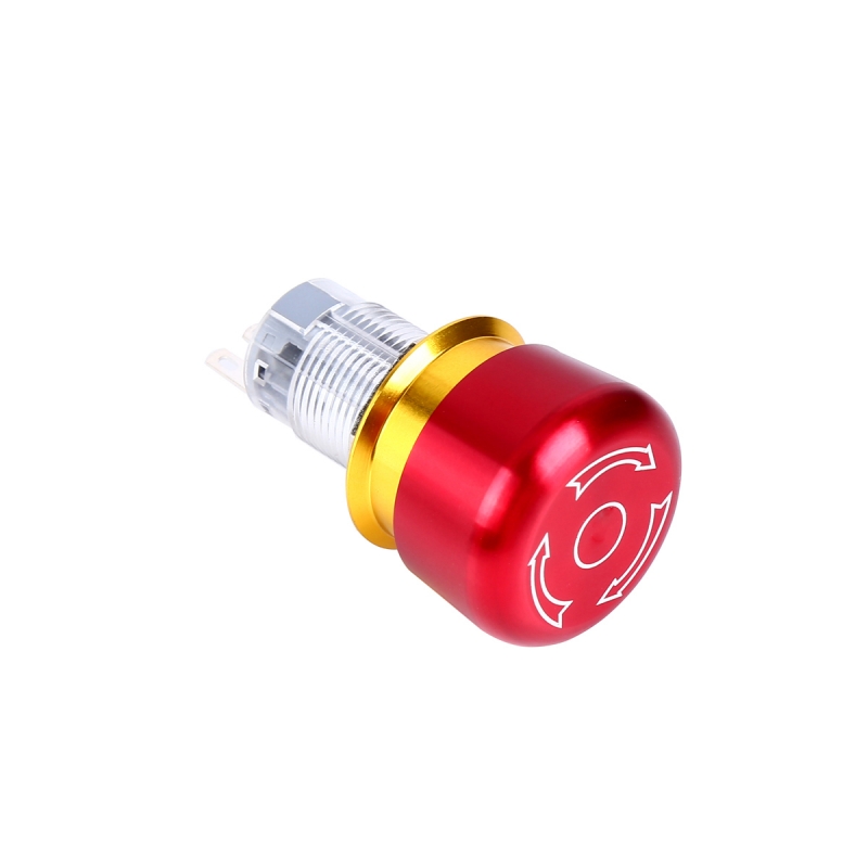 ELEWIND 16MM metal  Round stop emergency aluminium alloy push button switch PM164F-11TSB