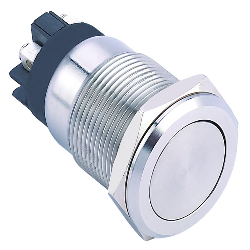 ELEWIND 19mm stainless steel 4 Pin terminal Latching or Momentary (<a href='/1no1nc/'>1NO1NC</a>) SPDT latching Button switch ( PM193F-11Z/S )