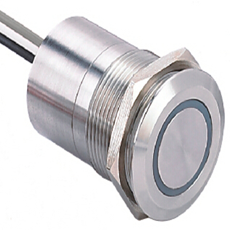 ELEWIND 22MM Latching type Metal Touch switch with dual color (22mm,PM22-10Z/R-G/24V,Rohs,CE)