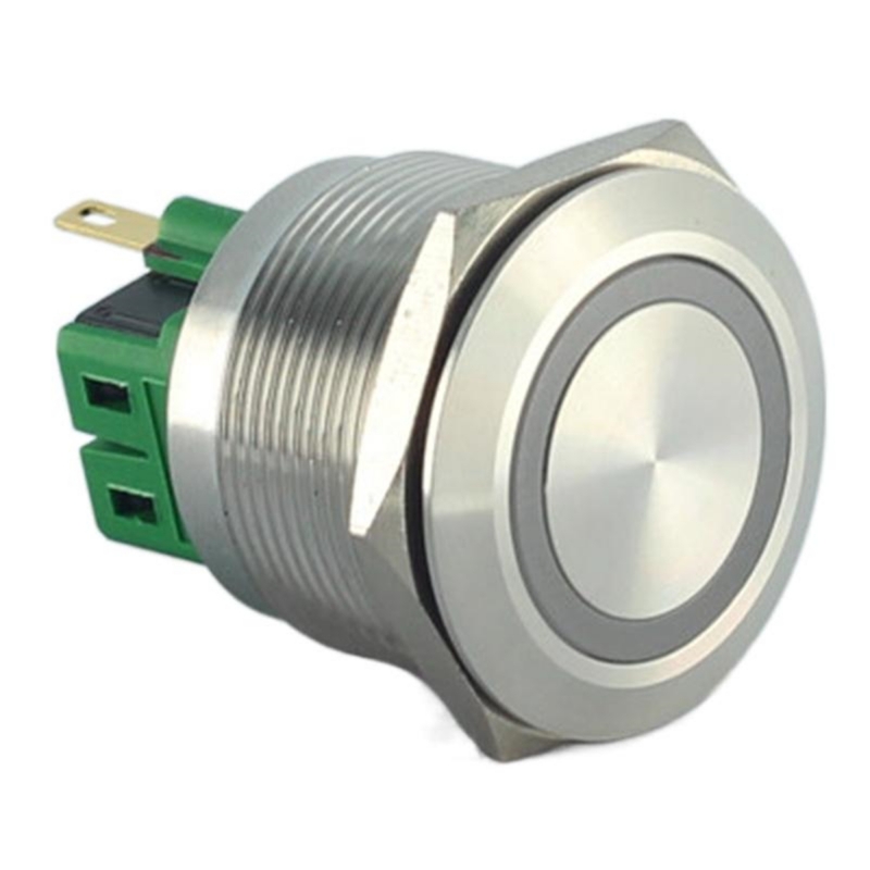ELEWIND 25MM metal Stainless steel indicator light signal pilot lamp with LED 12V(PM251F-E/J/R/12V/S)