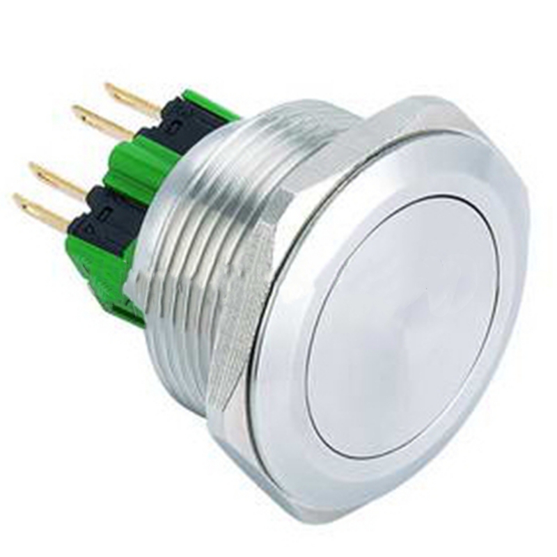 ELEWIND 30mm stainless steel Pin terminal <a href='/1no1nc/'>1NO1NC</a> or 2NO2NC Momentary or Latching vandalproof push button switch(PM301-11Z/S)