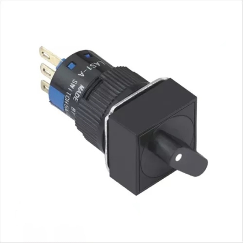 ELEWIND 16mm Plastic 3 PIN terminal Round <a href='/2-position-maintain/'>2 position maintain</a> (<a href='/1no1nc/'>1NO1NC</a>) Knob switch(PB161F-11X/21)