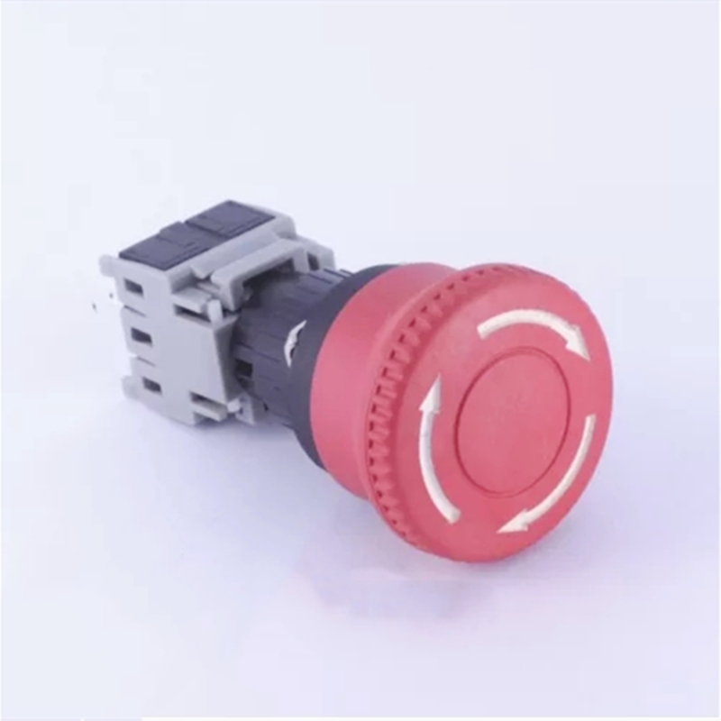 ELEWIND 16mm Plastic emergency stop 4 PIN terminal Red Cap color push button switch ( PB163-11TSB )