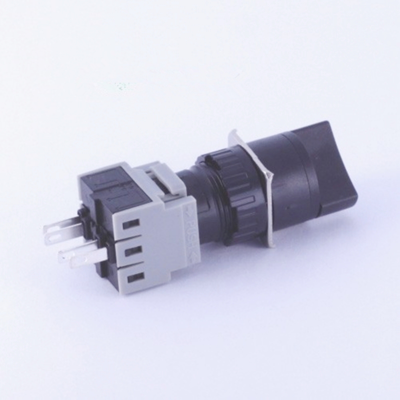 ELEWIND 16mm Plastic 4 PIN terminal Round Shape <a href='/1no1nc/'>1NO1NC</a> Selector switch <a href='/2-position-maintain/'>2 position maintain</a> ( PB163Y-11X/21 )