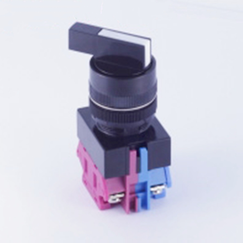 ELEWIND 22mm Screw terminal <a href='/1no1nc/'>1NO1NC</a> Two position long knob selector switch black Cap color ( PB221-11XB/21 )