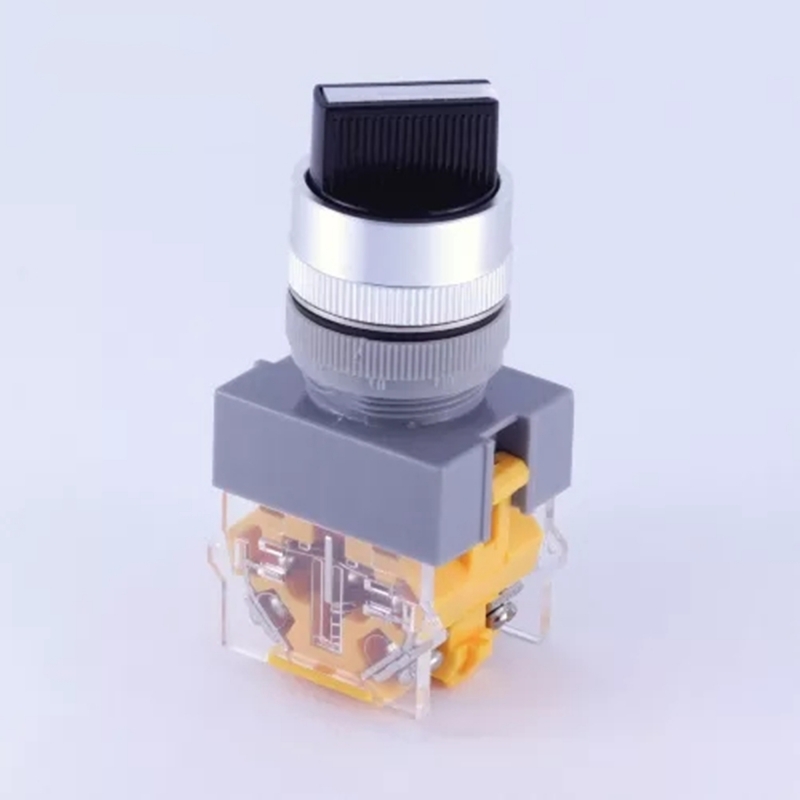 ELEWIND 22mm Screw terminal BLACK Cap color <a href='/1no1nc/'>1NO1NC</a> 2 Postition maintain selector switch ( PB222-11X/21 )