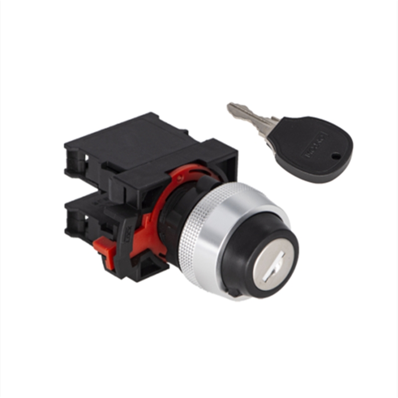 22mm <a href='/3-position-key-lock-switch/'>3 position Key lock switch</a> 2NO ( PB226-20Y/31 )