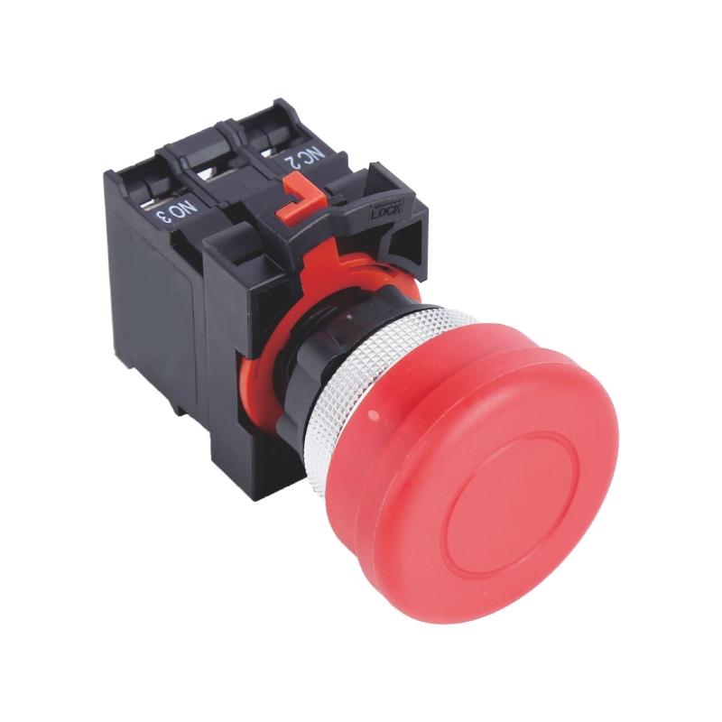 22mm Mushroom push button <a href='/1no1nc/'>1NO1NC</a> momentary or Latching type ( PB226-11M )