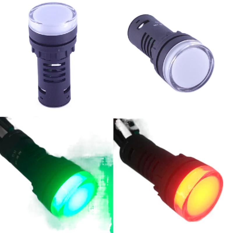 ELEWIND 22MM red and green two dual color indicator light signal lamp pilot lamp (AD16-22SS/R-G/12V)