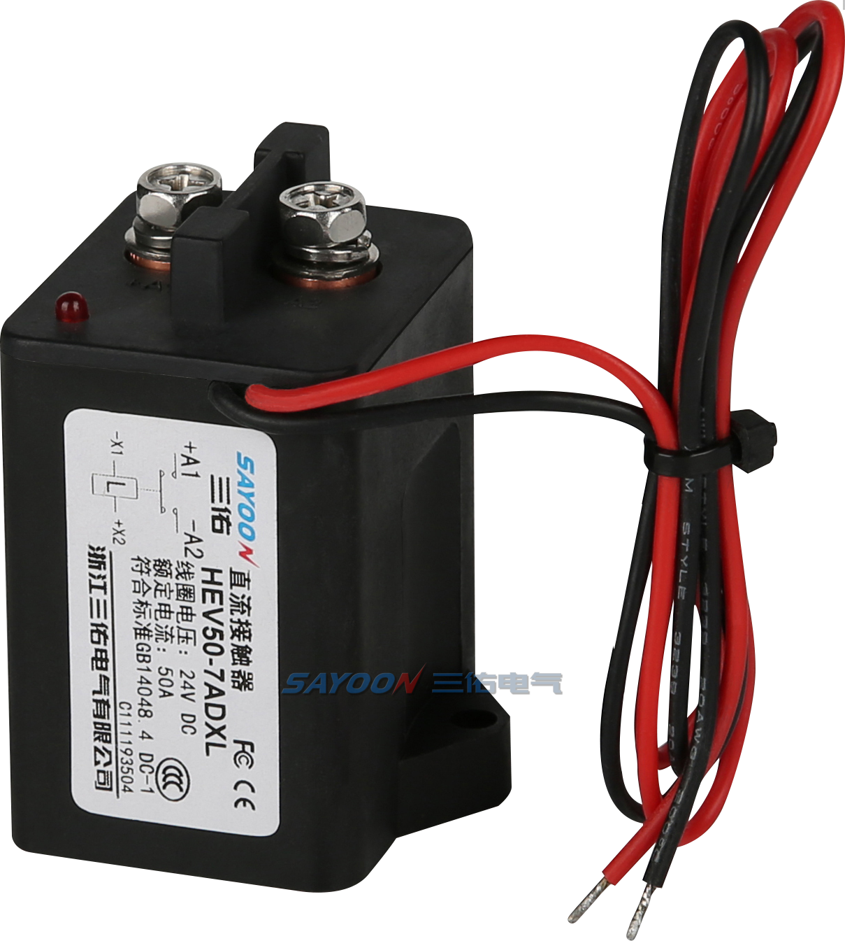 SAYOON High Voltage DC contactor 50A electric power Current <a href='/contactor/'>Contactor</a> Electrical Device Control HEV50-7AD HEV50-7BD ROHS CE