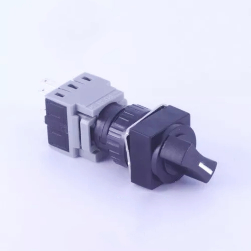ELEWIND 16mm Plastic Square or rectangular type <a href='/1no1nc/'>1NO1NC</a> 4 PIN terminal Selector switch <a href='/2-position-maintain/'>2 position maintain</a>  ( PB163F-11X/21 )