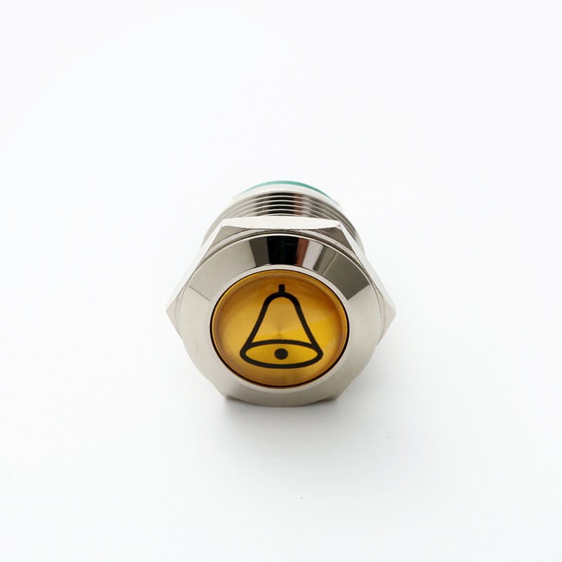ELEWIND Door Bell symbol 1NO metal Nickel plated brass push button switch(PM191B-10/N with Door Bell Symbol)