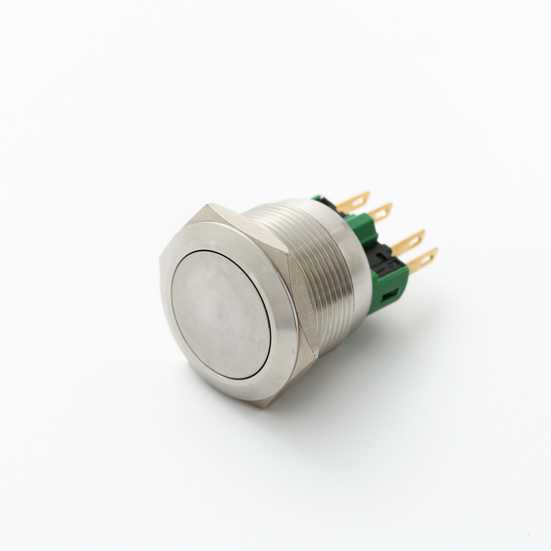 ELEWIND 22mm stainless steel Pin terminal Momentary or Latching <a href='/1no1nc/'>1NO1NC</a> push button(PM221F-11/S , PM221F-11Z/S)