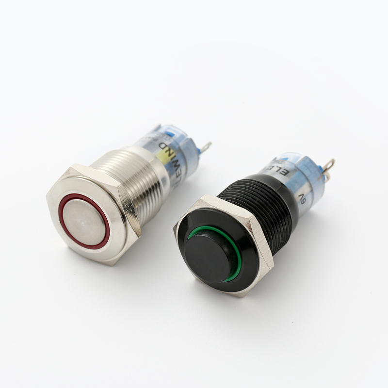 ELEWIND 16mm high head Ring illuminated push button switch (PM162H-□■E/△/▲/◎)