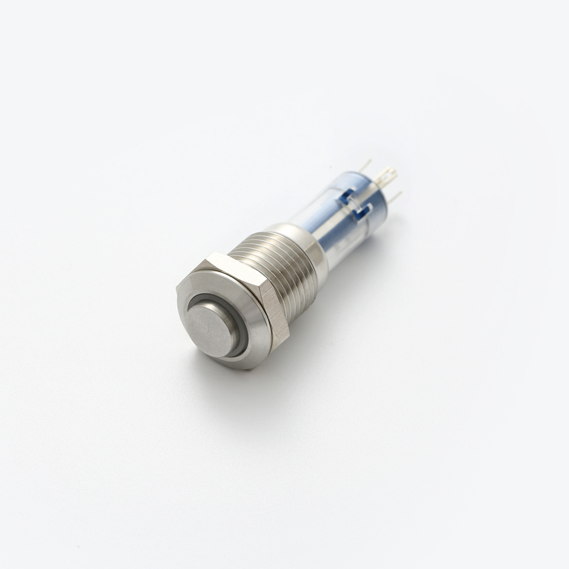 ELEWIND  12mm small/mini momentary or latching type metal Stainless steel with ring Illuminated light push button switch (PM122H-11E/S)