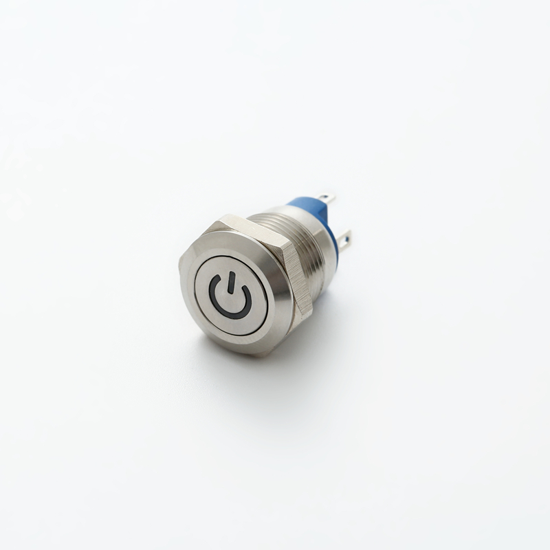 ELEWIND 12mm anti-vandal short body illumianted power symbol push button switch (PM121F-10DT/J/R/12V/S)