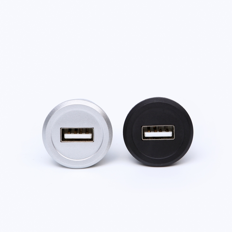 22mm mounting diameter plastic USB connector socket USB2.0 Female A to Female A