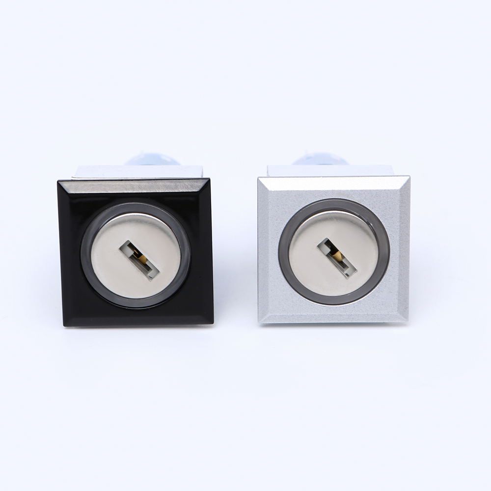 ELEWIND 22mm Plastic 5 PIN terminal square illuminated key lock switch ( PB223PF-11Y/21A/G/12V ,PB223WF-11Y/21A/G/12V )