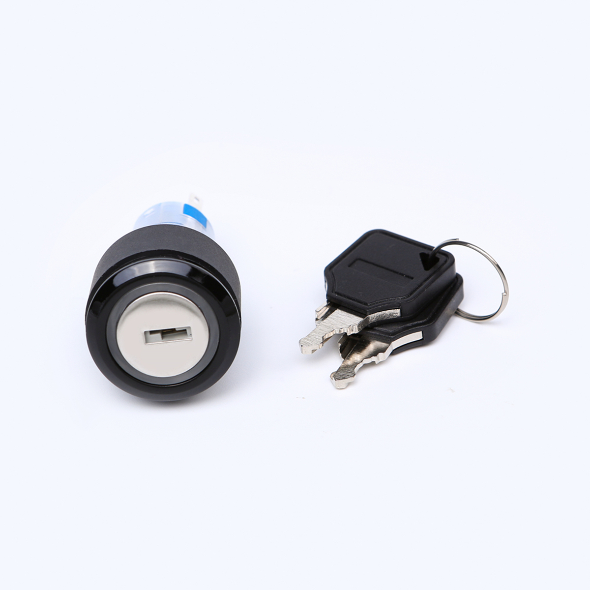 ELEWIND 22mm Plastic 5 PIN terminal <a href='/2-position-maintain/'>2 position maintain</a> Round illuminated key lock switch (PB223PY-11Y/21A/G/12V)
