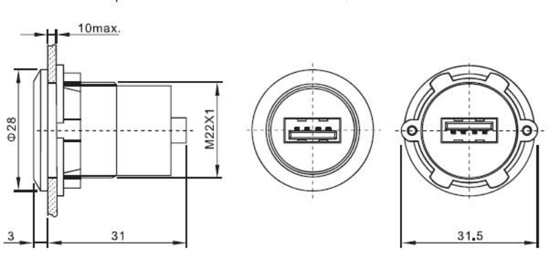 USB2.0AA塑料