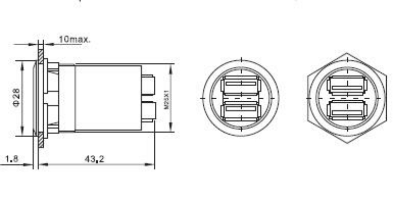 双USB3.0尺寸图