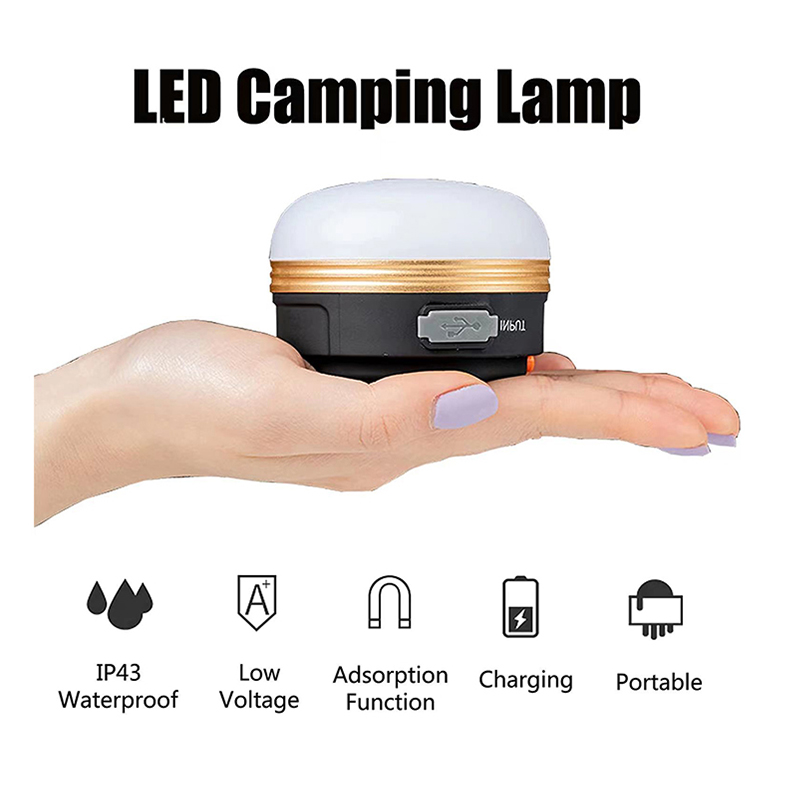 3W LED with magnet USB charging waterproof tent light led tent lights