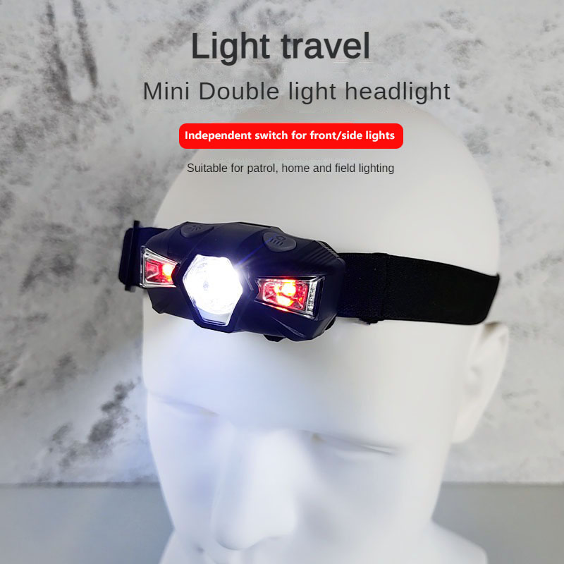 Mini Battery replaced Running With Red warning light LED Headlight