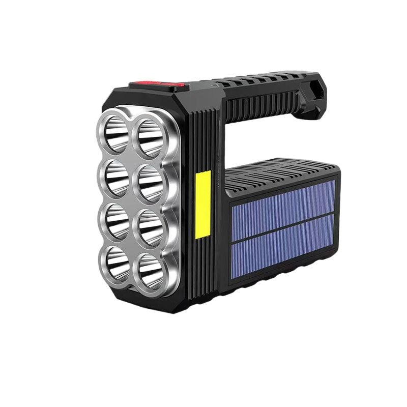 Built-in Life Waterproof USB Solar Rechargeable <a href='/led-flashlight/'>Led Flashlight</a> Solar Searchlight