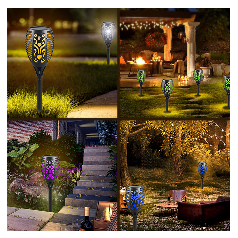 Outdoor waterproof holiday flame courtyard garden <a href='/solar-lamp/'>solar lamp</a>