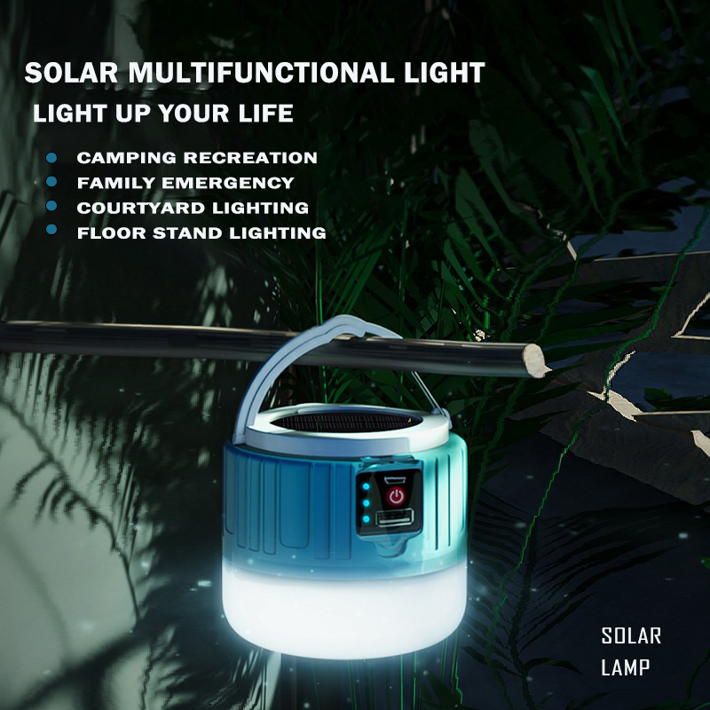 Solar charging USB emergency waterproof light bulb camping light