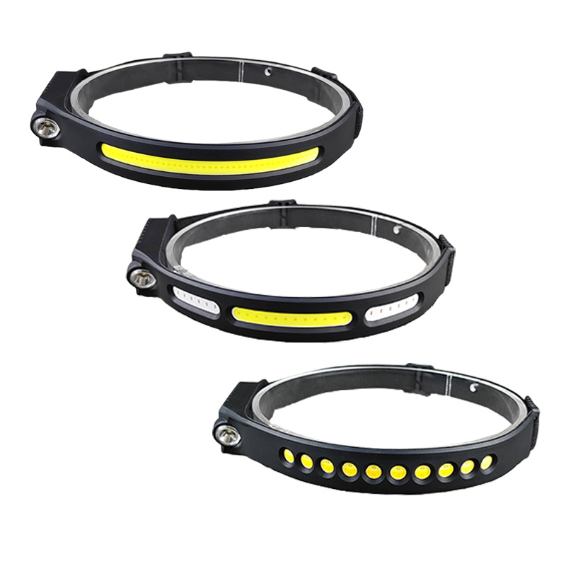 2024 Head mounted Rechargeable COB Flood Light Wave Sensing Front Lighting <a href='/waterproof-headlamp/'>Waterproof Headlamp</a> for Daily Use