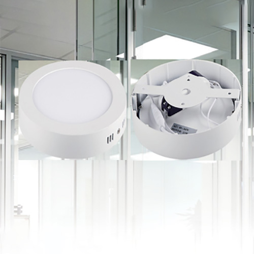 surface <a href='/led/'>led</a> panel light 18w 12w with round aluminum frame